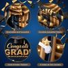 Graduation Celebration Banner Graduation Cap Design Commencement Display 2026 Class Banner Polka Dot Balloons For University