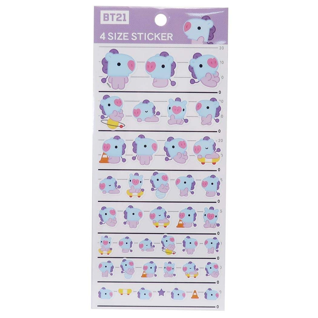 

BT21 Size Sheet LINE FRIENDS [4 Stickers] MANG/Sticker фиолетовый