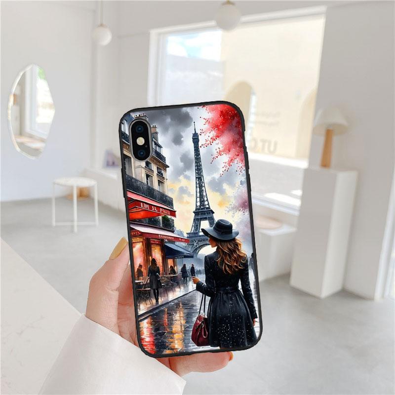 CJ57 France Paris Eiffel tower Phone Case for Samsung Galaxy S20 S21 S22 Ultra FE + Plus A21S A22 A24 A25 A26 A30 A30S A31