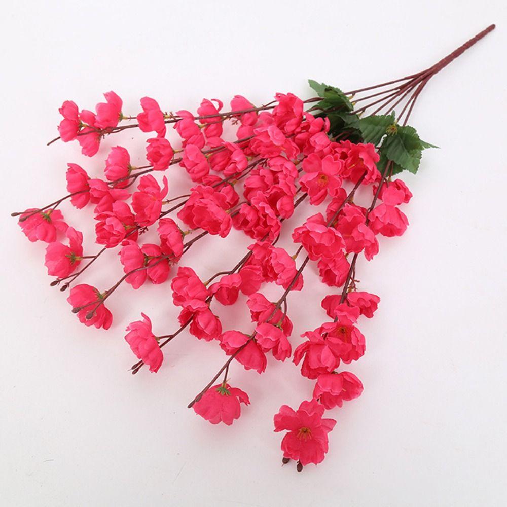 Floral Arrangement Lifelike Peach Blossom 7 Branches Home Decorations  Party Decor Supplies