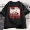 Ibuprofen Cat Meme Graphic Unisex Women TShirt Funny Cute Cat Lover TShirt Casual Funny Tshirts Oversized Couples TShirts