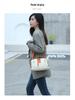 Damen Echtleder Boston Tasche – Stilvolle Farbblock Crossbody Handtasche & Tote