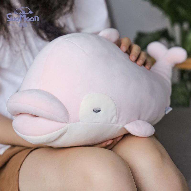 Shu Meng Cute Dolphin Plush Companion Pillow for Girlfriend 45*28*20 cm