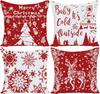 Fashion Bohemian Pattern Throw Pillow Covers Square Decorative Cushion Case For Sofa Bench Car Bed 18 X 18 Inch Set Of 4