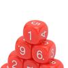 20PCS 6 Sided Number Dice Plastic 16mm Round Corner Polyhedral Dice Set for Numeral Teaching Board Games