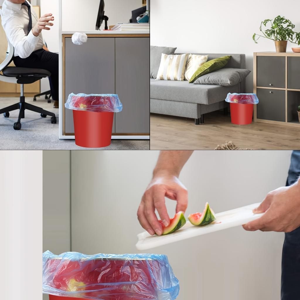 30pcs Thickened Auto-Lock Drawstring Trash Bags,Compact Roll Design for Kitchen, Bathroom,Office, Bedroom, Living Room