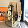 Autumn And Winter  Silk And Cashmere Square Scarf Printed Warm Scarf