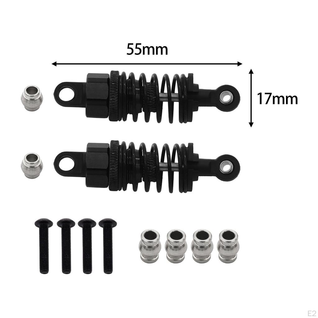2 Pieces 1/10 RC Shock Absorber Remote Control Car Replace Parts Metal Spare