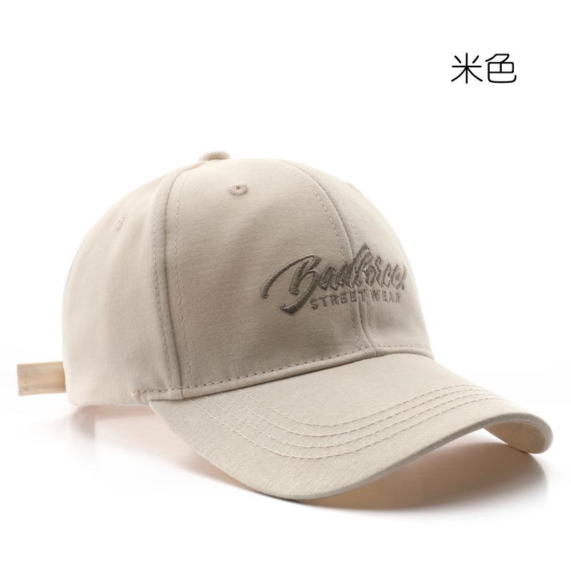 

Personalized fashion letter embroidery semi-hard top baseball cap outdoor sun protection shade cap бежевий