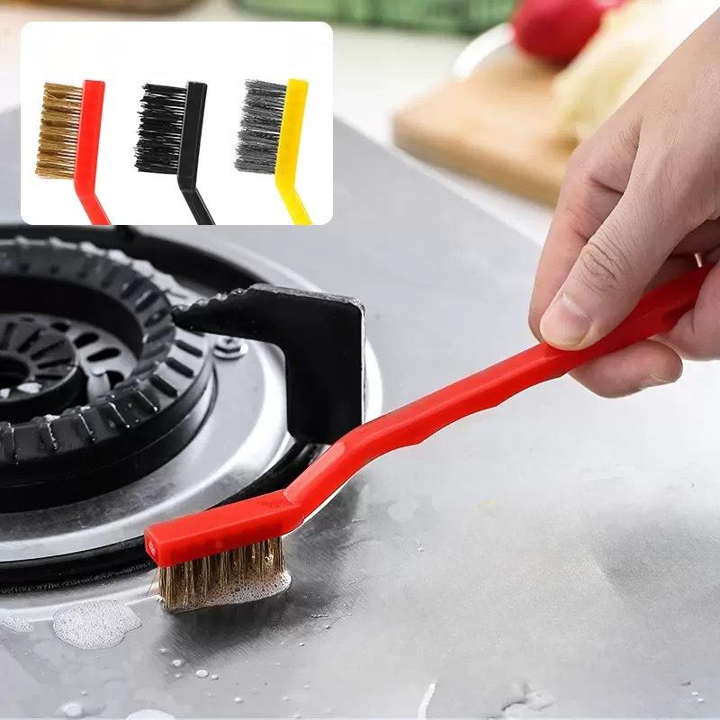 

Щетка для чистки газовой плиты, Щетка для чистки с длинной ручкой, Железная щетка, Средство для удаления пятен, Стальная щетка для плиты, Щетка для мытья кастрюль в труднодоступных местах, Щетка из стальной проволоки Boutique 3 packs