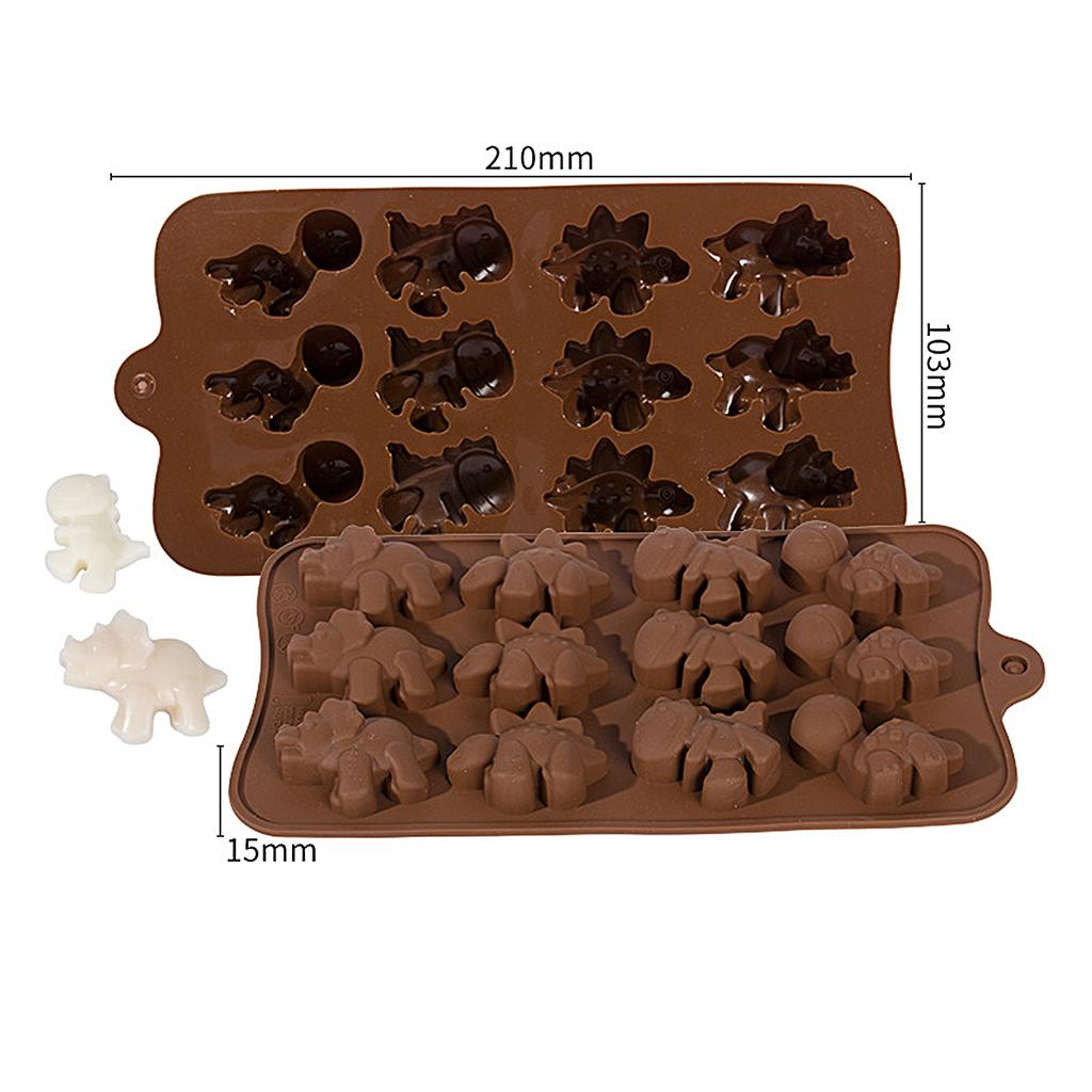 Flower Chocolate Silicone Mould DIY Mini Letter Dinosaur Fondant Mold Jelly Cookies Candle Making Children's Party Cake Decor