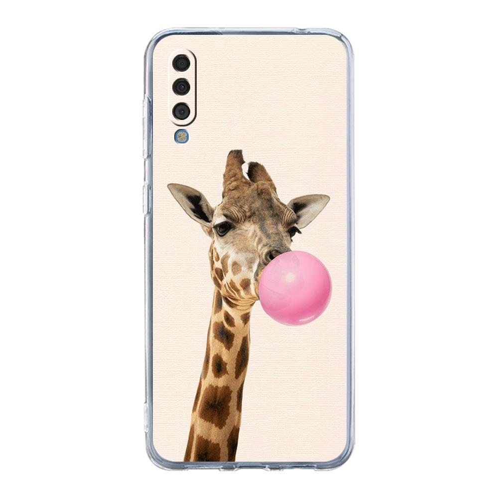Phone Case For Samsung A16 A14 A12 A22 A32 5G A34 A42 A52 A54 A50 A70 A72 A40 A20E A10S A20S A04S A06 Cover giraffe illustration