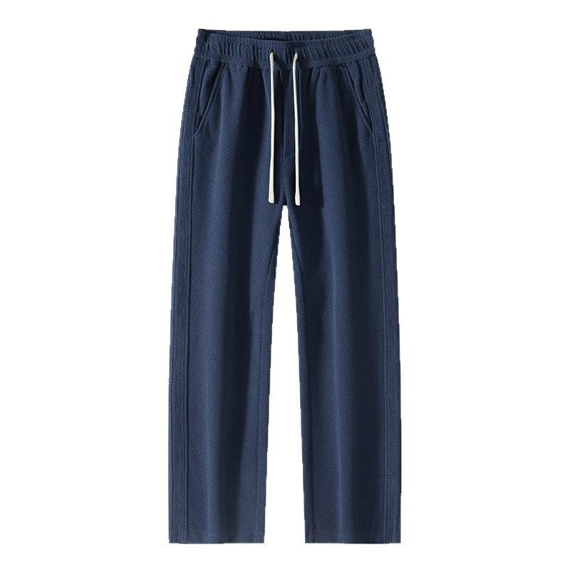 Knitted Casual Pants Men's American Trend Autumn New Loose Versatile Straight Wide Leg Twill Long Pants