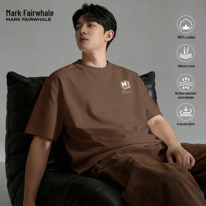 MARK FAIRWHALE Men s Pure Cotton Breathable T-Shirt 4XL