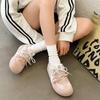 Retro color matching women's spring models breathable flat bottom non-slip leather comfortable casual sports shoes