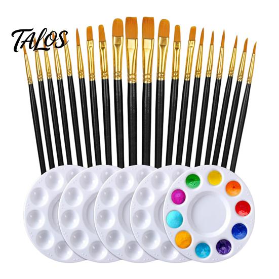 Face Paint Brush Set, Watercolor Acrylic Oil Painting Kit, Nylon Hair Brushes for Artist, Body Canvas Art Supplies