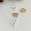 Luxury Exquisite Geometric Square Crystal Hoop Earrings for Women Temperament Gold Color Stainless Steel Korea Jewelry Wholesale
