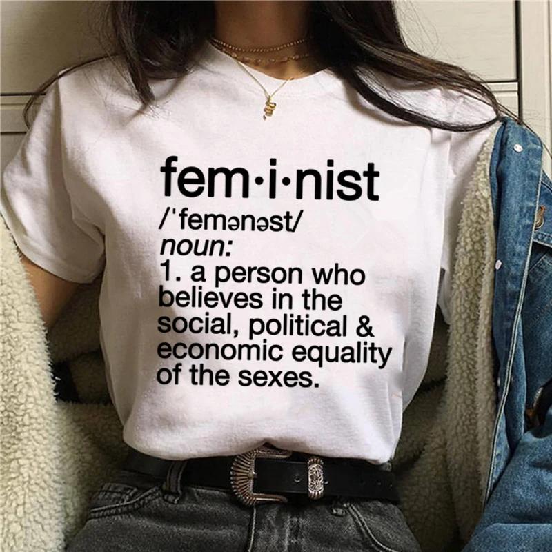 Harajuku Women Tshirt Feminists Tops Women Feminism GRL PWR Ullzang Tee Girl Power Retro Graphic T Shirt Grunge Aesthetic Ladies