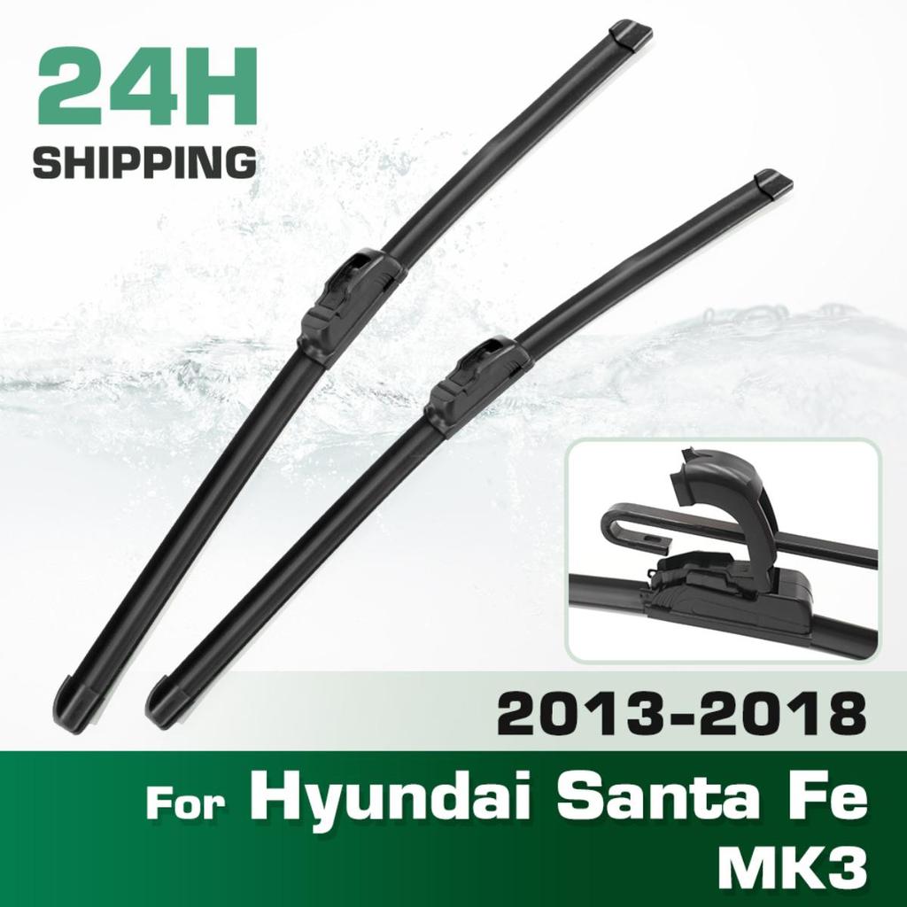 For Hyundai Santa Fe MK3 2013-2018 2014 2015 2016 2017 Wiper Front Wiper Blades Windshield Windscreen Window Brush 26"+14