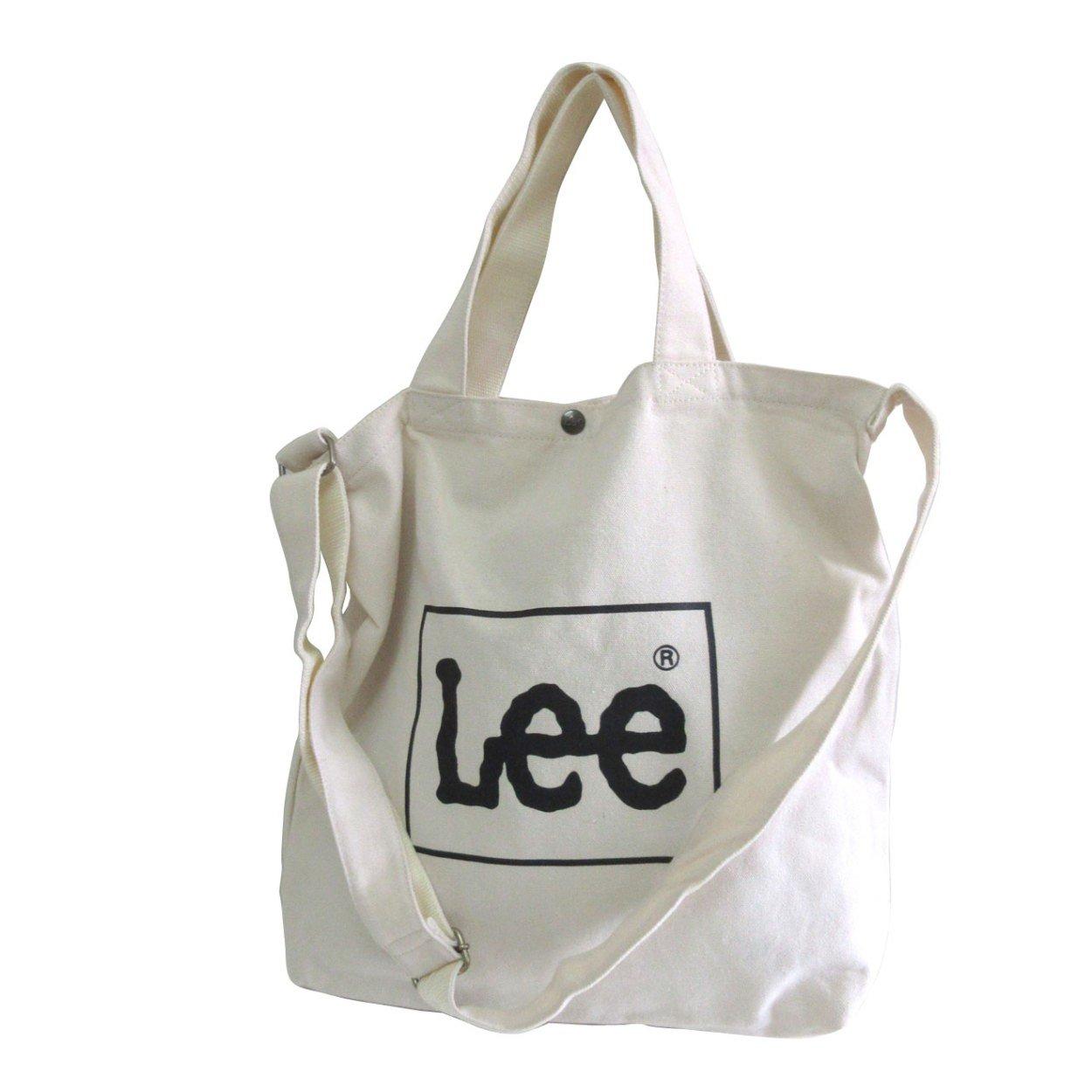 

Tote Shoulder Bag Canvas Logo White [Lee] 2-way білий
