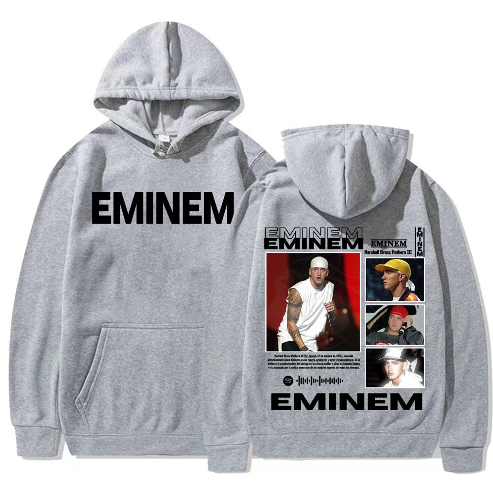 Rapper Eminem Marshall Bruce Mathers Tour Hoodies Herren Damen Freizeit Fleece Bodywarmer Sweatshirt Mode Hip Hop Retro Kapuzenpullover