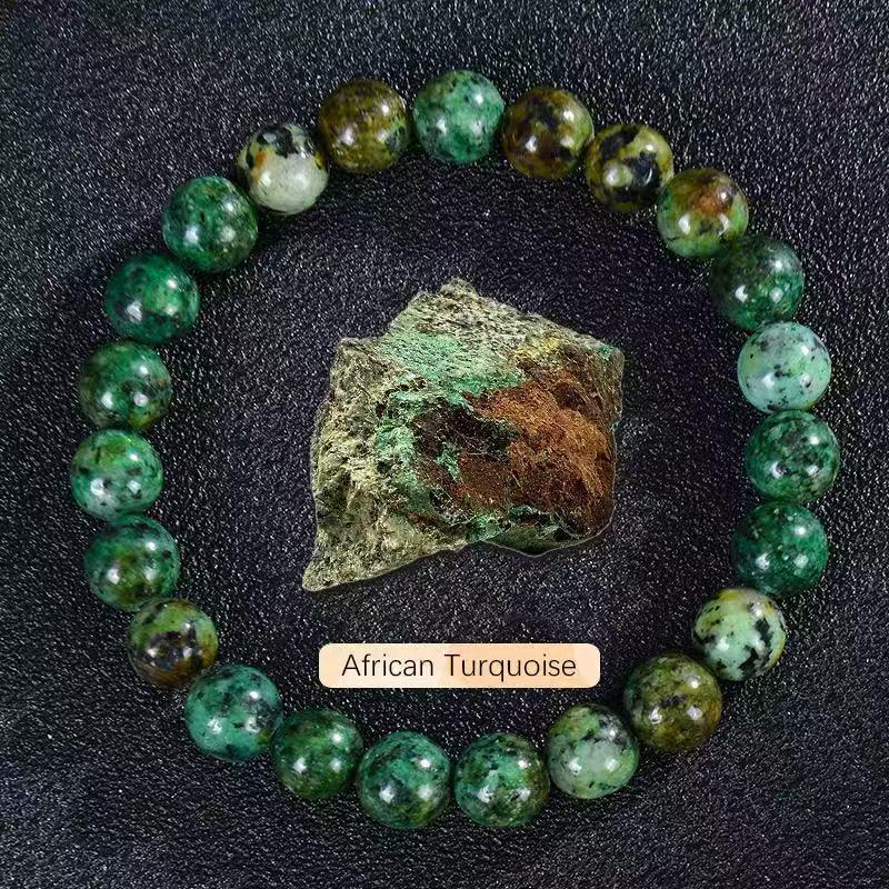 Green Aventurine Tiger's Eye Beaded Elastic Bracelet