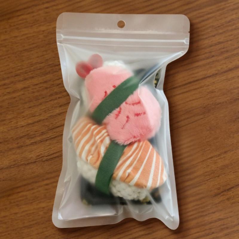 2pcs Cat Chew Plush Toy Catnip Simulated Plush Sushi Cute Pet Toy Teasing Interactive Chew-resistant Cat Dog Toy Supplies
