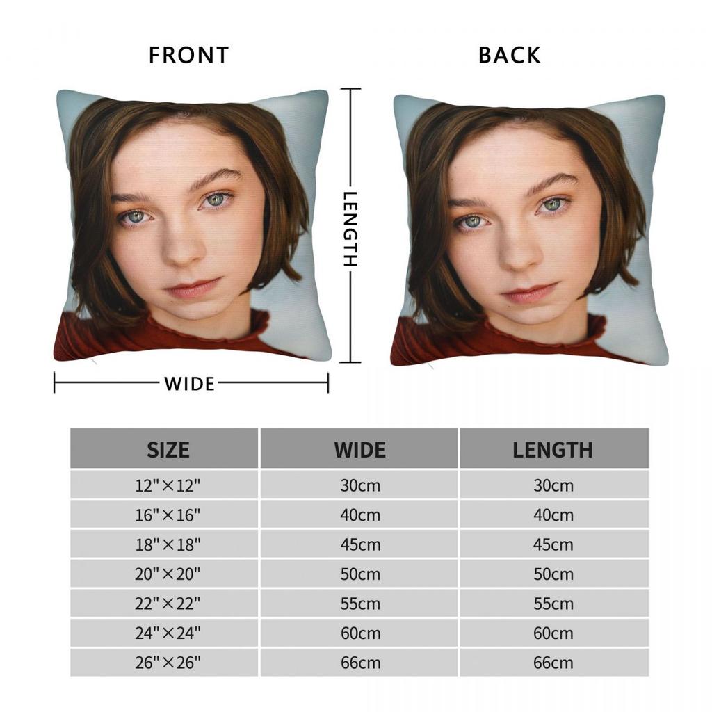 Emma Myers Actress Pillowcase Polyester Linen Velvet Creative Zip Decorative Room Cushion Case Wholesale
