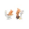 3D Niedliche Schwein Statue Toilette Schwein Figur Kreativ Gartendekoration