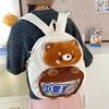 Little Raccoon Plush Cartoon Backpack With Large Capacity For Students Use