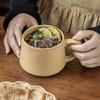 380ML Retro Tea Cup Non-slip Bottom Pottery Drinkware Portable Milk Drinking Cup  Kitchen