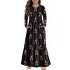 Girls' Maxi Dress Casual Holiday Dresses - Long Sleeve Dress With Pockets For 4-14Y