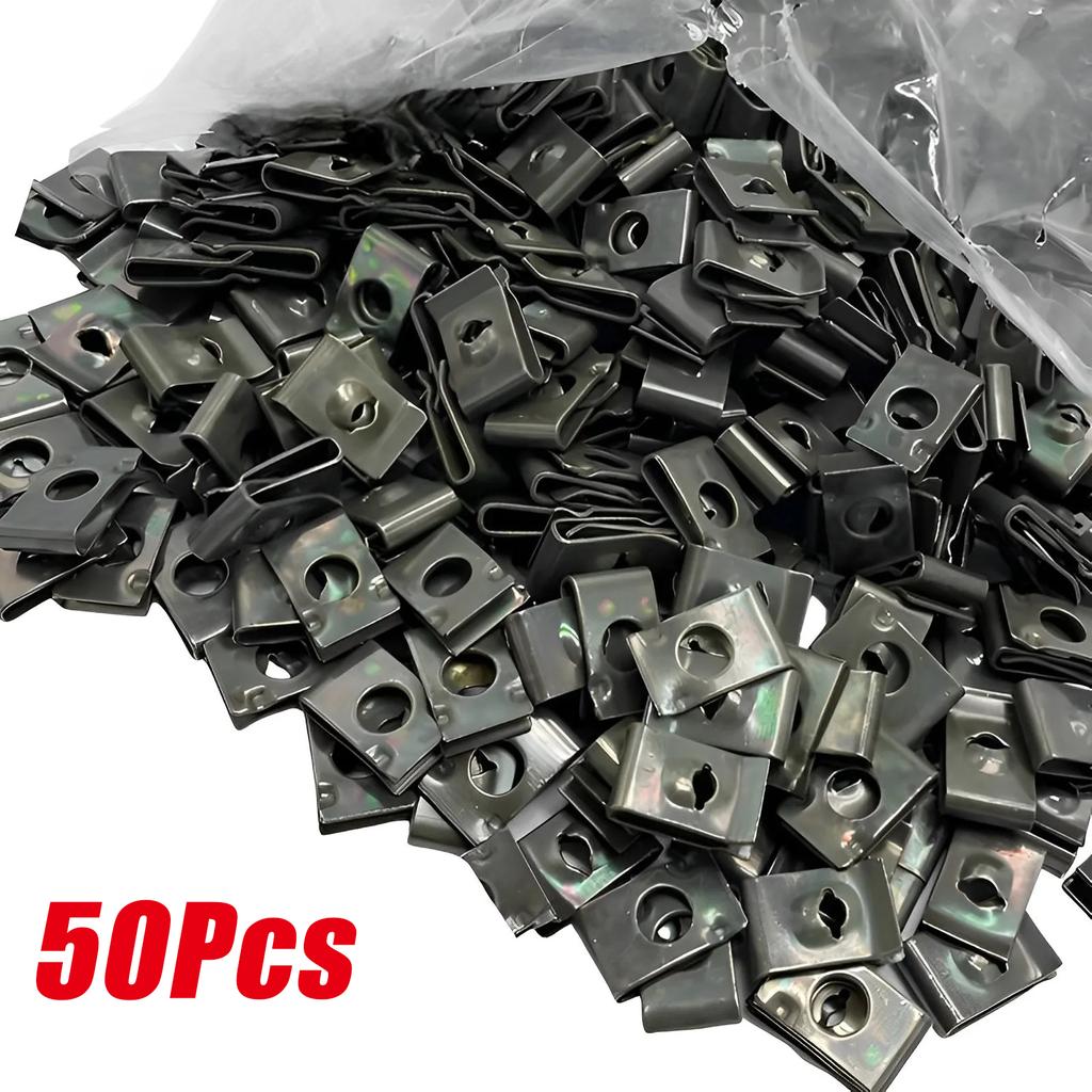 Mixed Car Motorcycles Metal Screw Tapping Fastener Clip U-Type Clip with Screw Anti-rust Protection Clip Screw Buckle Iron Sheet