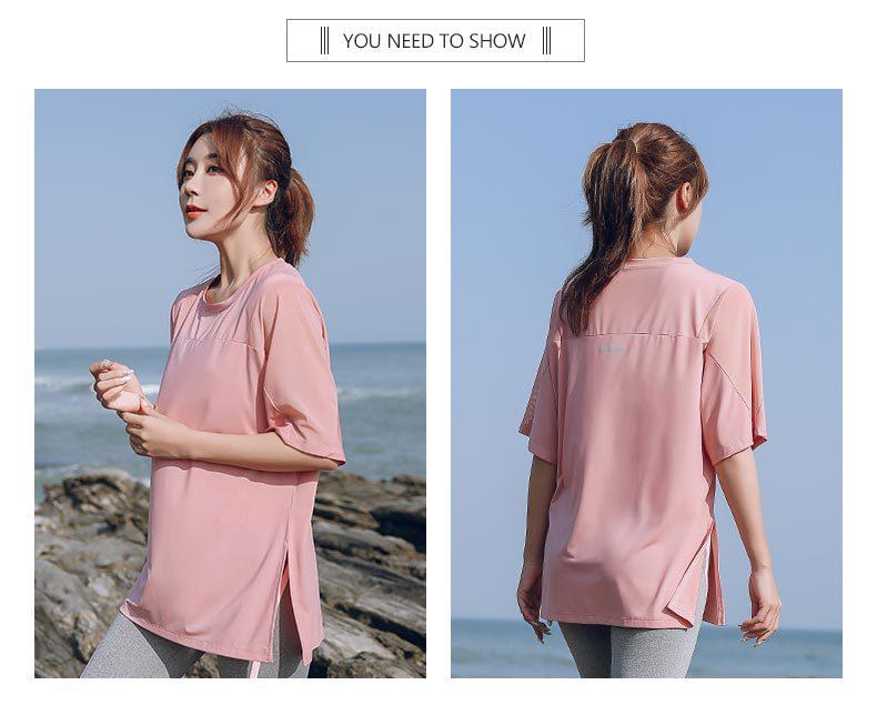 Plus Size Women's Quick-Dry Yoga T-Shirt - Short Sleeve, Loose Fit, 200 Jin, Summer Activewear