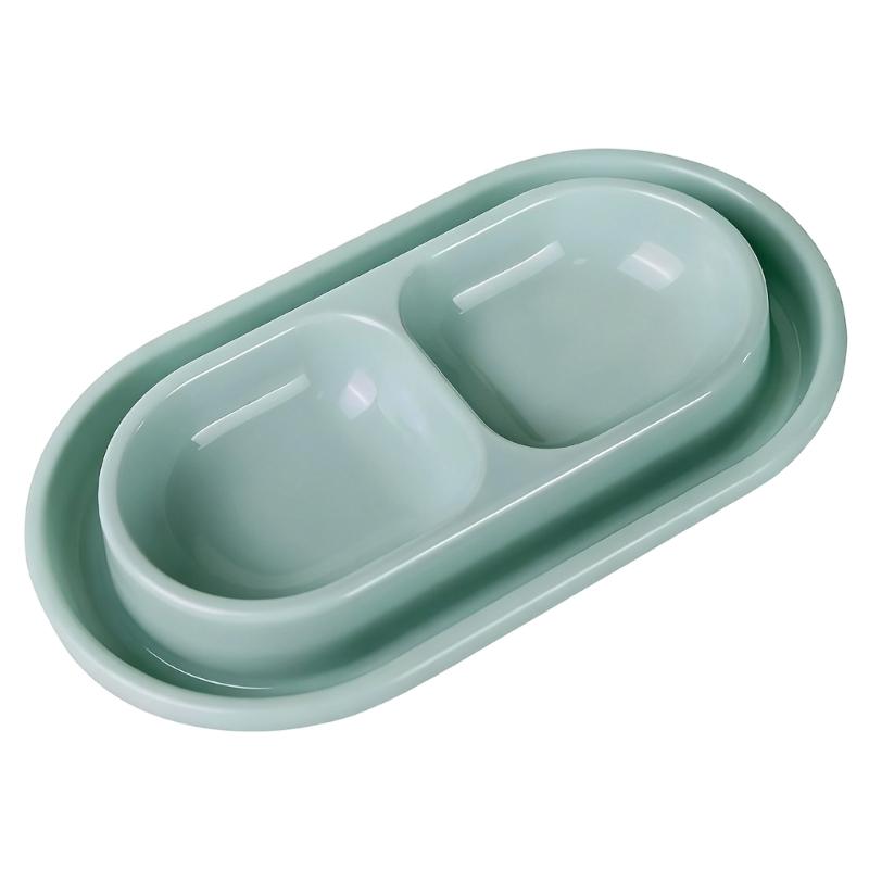 Ants Resistant Double Compartment Cats Feeders Bowl for Pet Food and Water Suitable for Indoor and Outdoor Use
