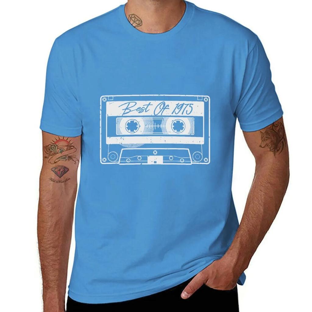 Cassette Tape Best Of 1975 TShirt vintage anime shirt tops vintage cotton graphic tees men clothing