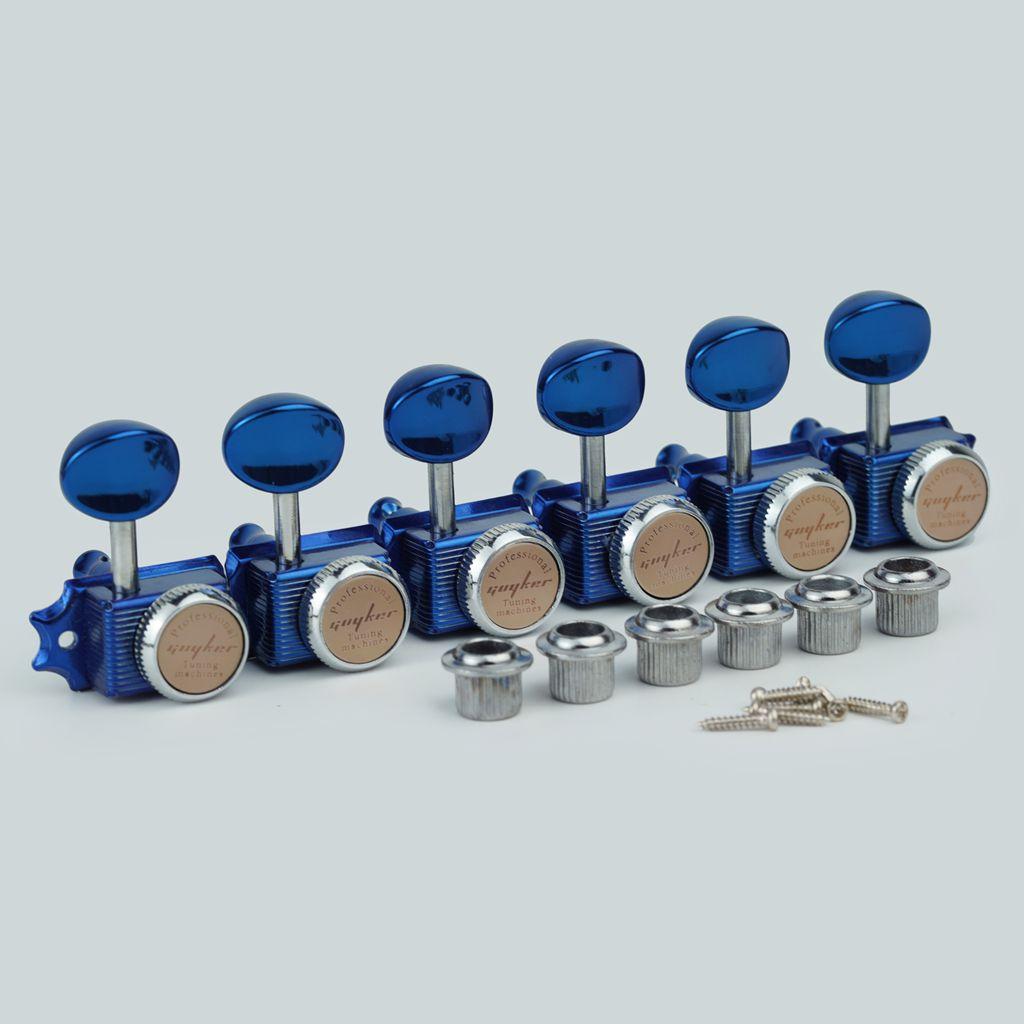 Guyker Vintage Style Locking Tuning Machines 6R Set For Right-Handed Guitar - Dopamine Color St Tl