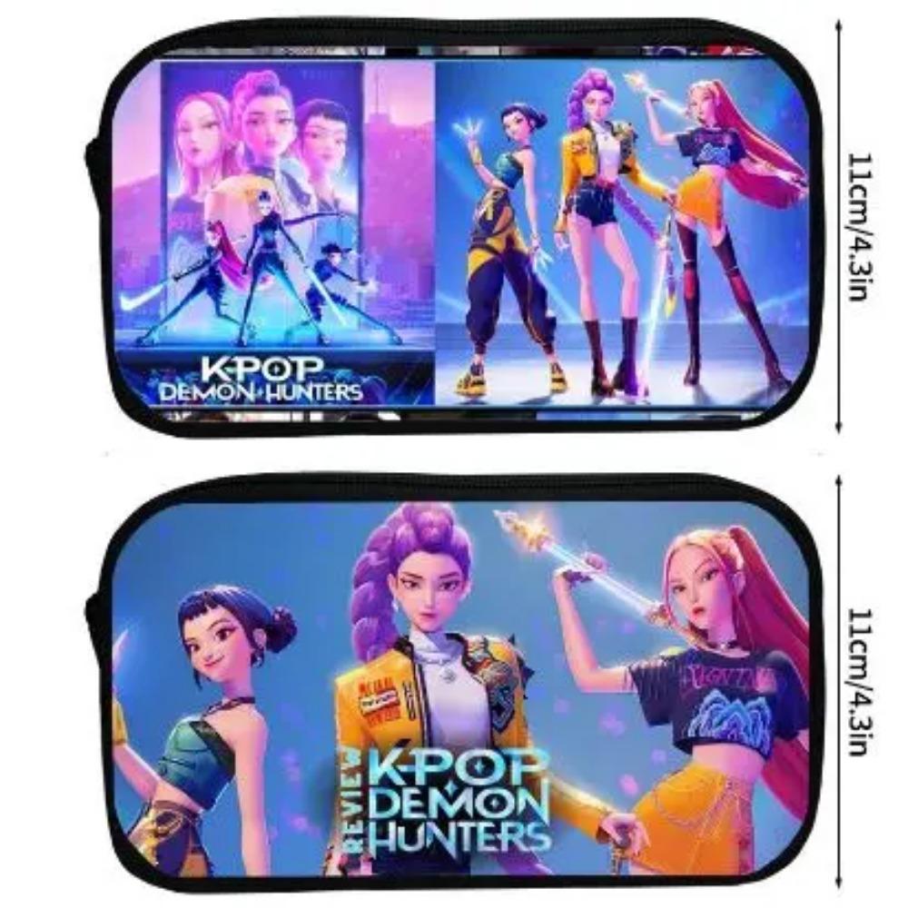 Dämonenjäger Federmäppchen Aufbewahrungstasche Cartoon Kpop D-Demon H Mädchen Federmäppchen Stifttaschen für Schüler Schreibtischzubehör
