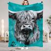 Wolf Lion Animal Print Flannel Blanket Comfortable Soft for Home Decoration Customizable Size Family Living Room Decor