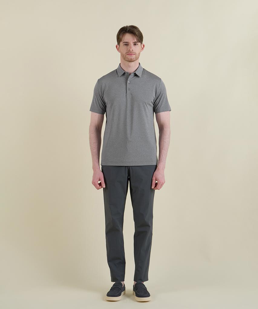 PANICALE Grey Aerocool Stretch Polo Shirt