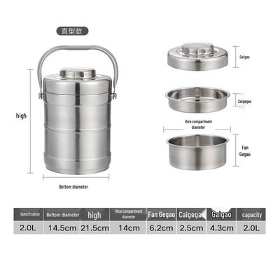 Naijiang 3-Layer Stainless Steel Insulated Lunch Box