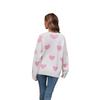 Winter Women's Sweater Love Valentine's Day Pullover Heart Color Clash Sweater