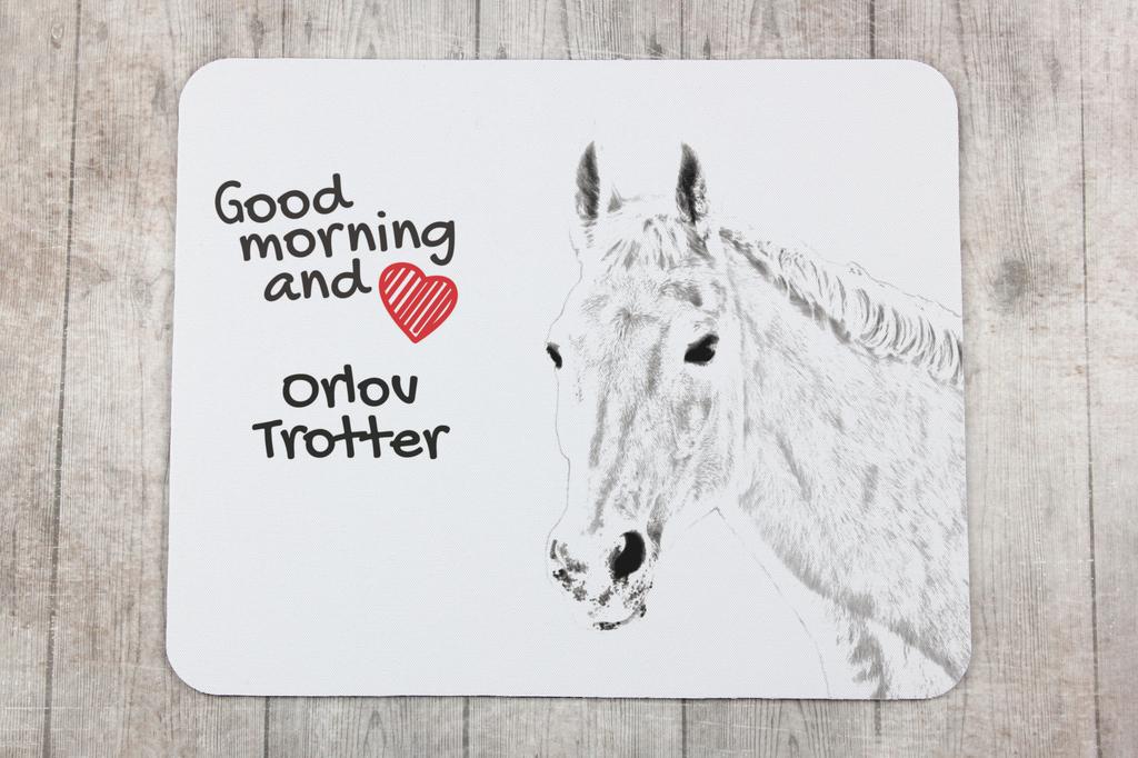Orlov Trotter - Mouse Pad with Print, Personalized Pad with a Horse, Unique Gadget for an Office Worker from the Art-Dog Brand