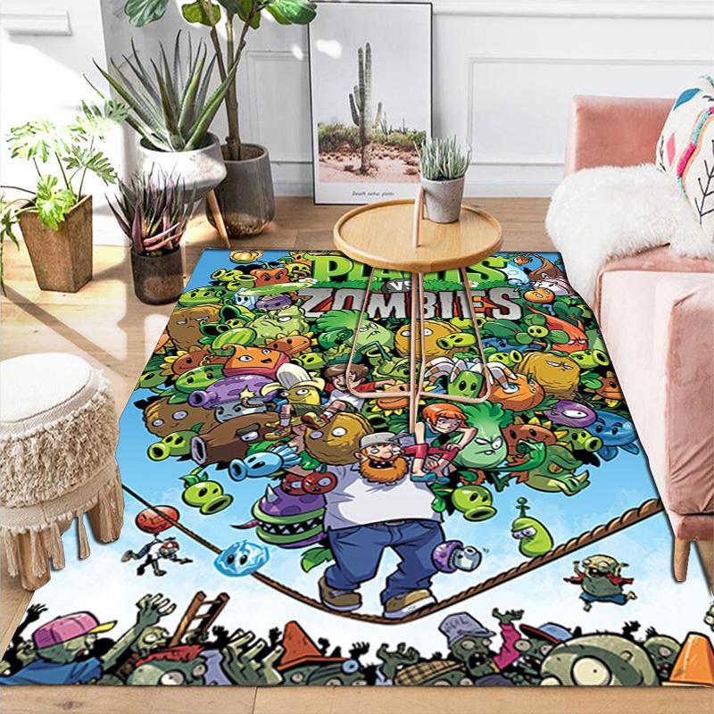 Plants vs Zombies Rug Floor Mat for Living Room or Bedroom Soft and Comfortable Carpet a Gift for Birthday and Holiday.DFDT261018440