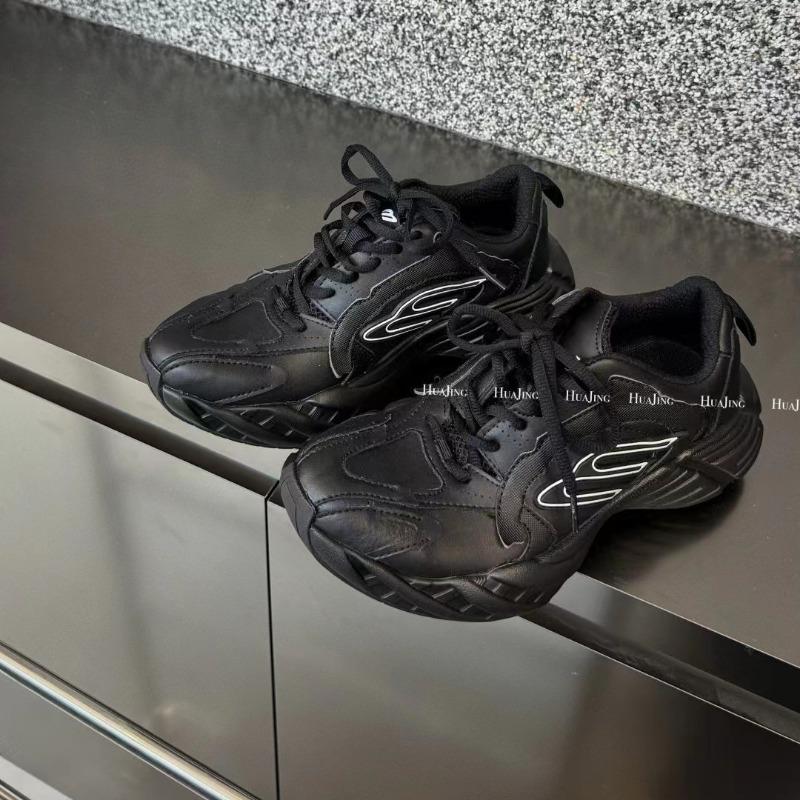 

Новые кроссовки для пап, мужские и женские спортивные кроссовки для бега, старые маленькие белые кроссовки, весенне-летние повседневные кроссовки на платформе для пар 40 чёрный