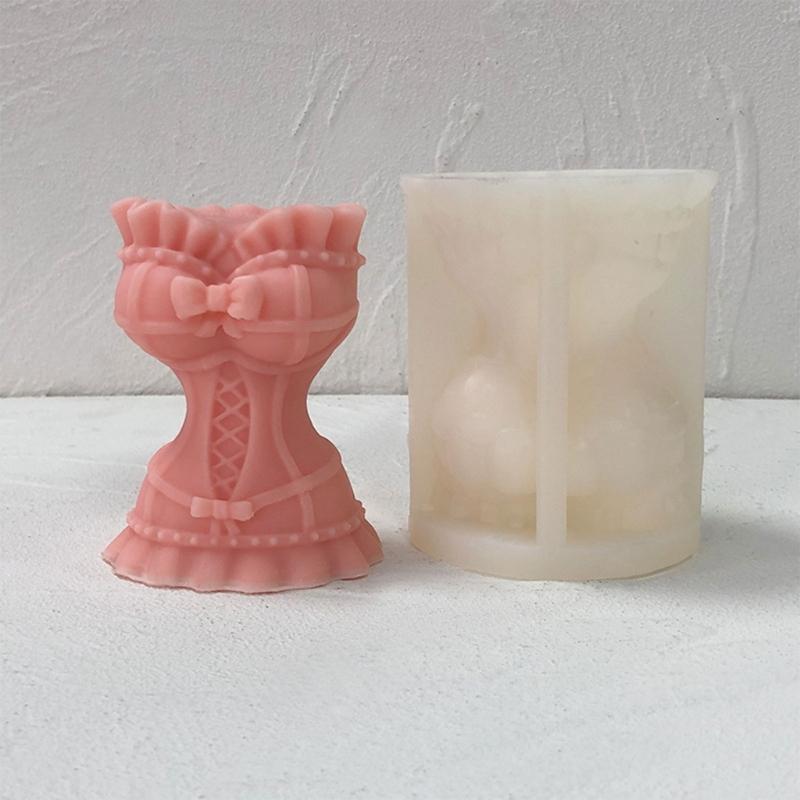 Wedding Dress Candle Molds 3D Corsets Silicone Moulds Resin Castings Molds Handmade DIY Vases Molds Home Decorations