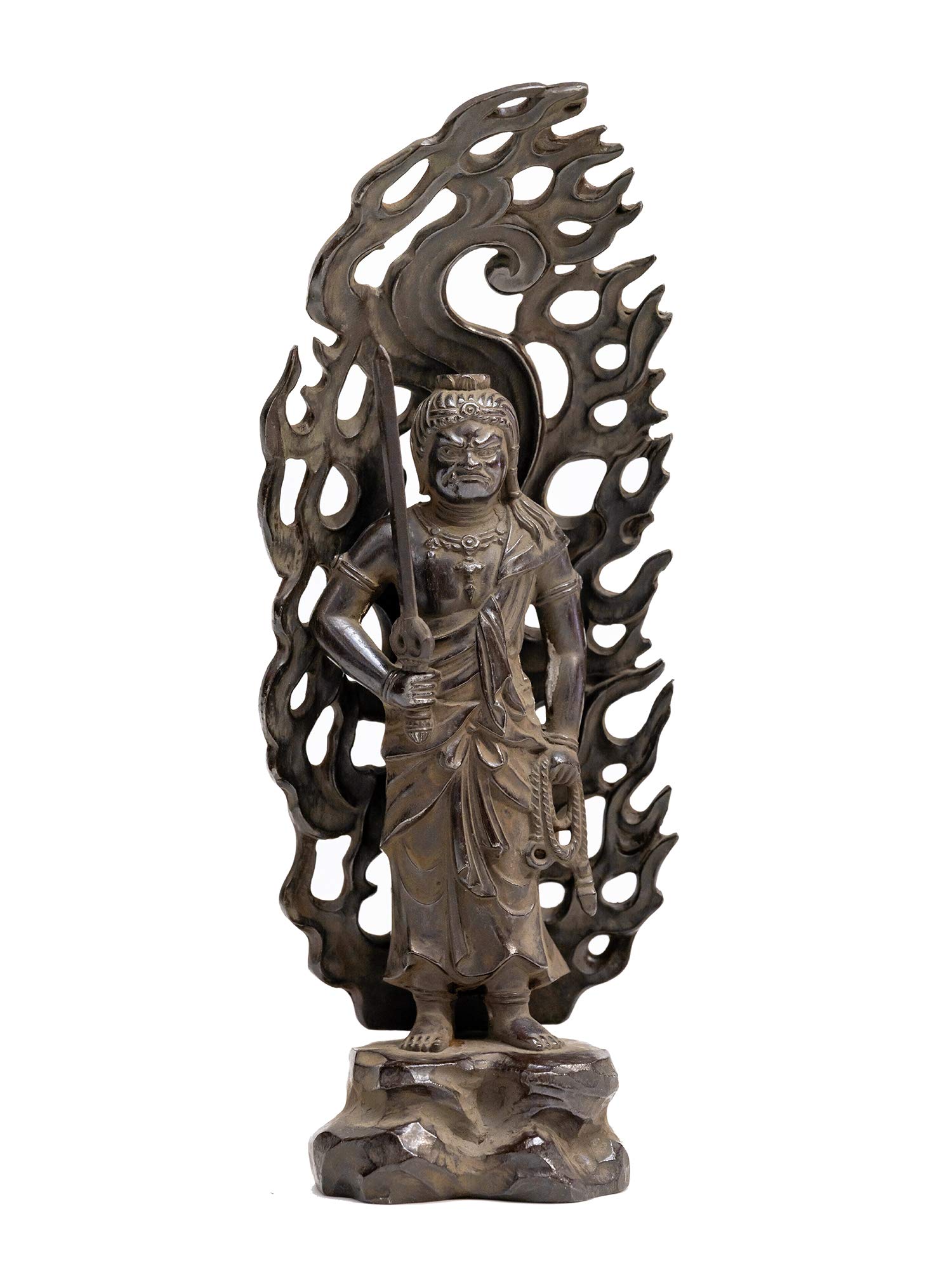 

Статуя Будды Фудо Мёо красавица Буддист Хидеун Макита Прототип в год зодиакального хранителя основное изображение Зодиак Такаока медная посуда Фудо 15,5 см