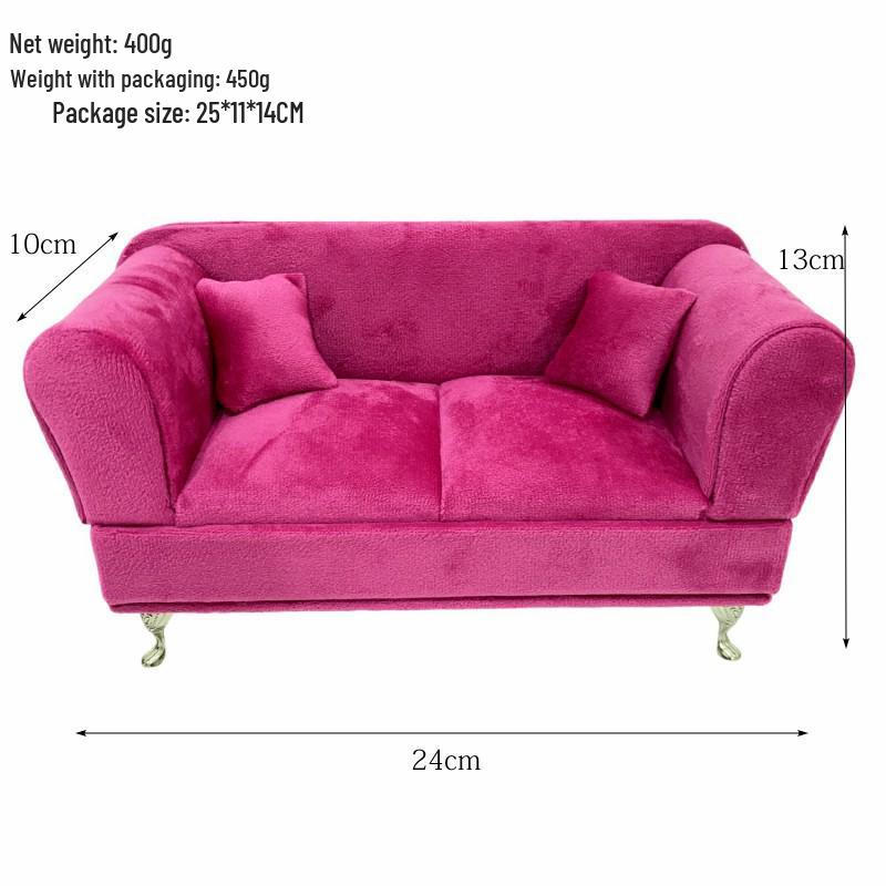 Dutch Velvet Jewelry Box: Sofa-Style Ornament & Ring Storage for 1:12 Dollhouse