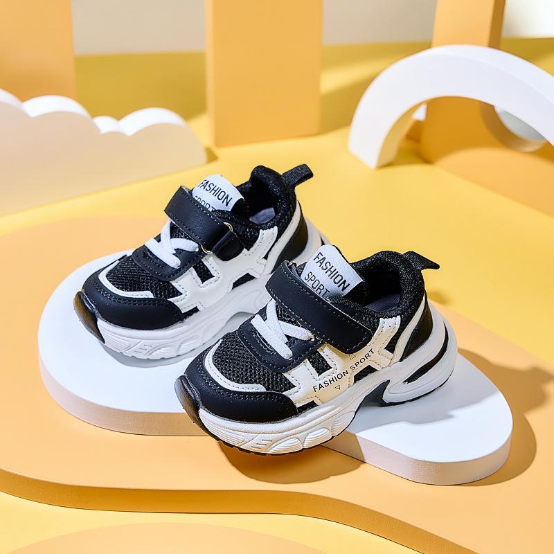 

Boys shoes spring and autumn 2025 new mesh breathable running shoes boys children sports shoes girls casual shoes 25 чёрный