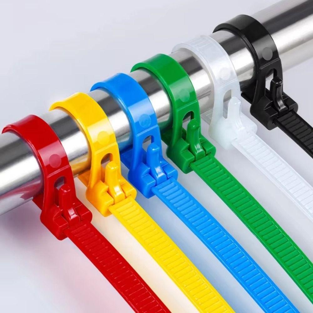 100 PCS Durable Nylon Universal Cable Tie Buckle Multi Purpose Plastic Cable Ties Tool Outdoor Use